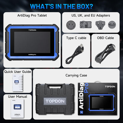 TOPDON ArtiDiag Pro OBD2 Scanner Diagnostic Tool, Bidirectional Scan Tool with ECU Coding, 35+ Services, V.A.G Guided, FCA SGW, Can FD DoIP/All System Diagnosis