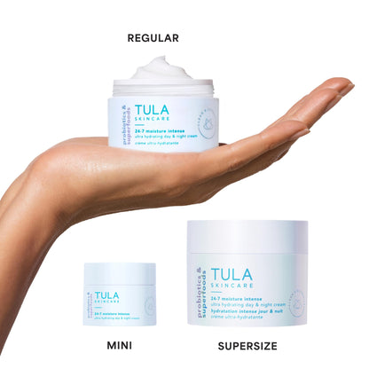 TULA Skin Care 24-7 Moisture Intense Ultra Hydrating Day & Night Cream - Ultra Nourishing Moisturizer for Face, Improves, Soothes & Maintains Skin Balance, 1.5 oz.