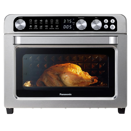 Panasonic Air Fryer Toaster Oven Combo with 11 Preset Cooking Functions, FlashXpress with Double Infrared Heating, Temperature Control Dial, PFAS Free, 1800W - NB-G211P