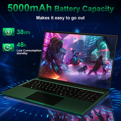 BTDD 16 inch Laptop, 12GB RAM 256GB Storage Laptop Computer, 5305U Processor, 1920x1200 IPS FHD Display, WiFi, Bluetooth, Webcam, Type-C, 38Wh Battery