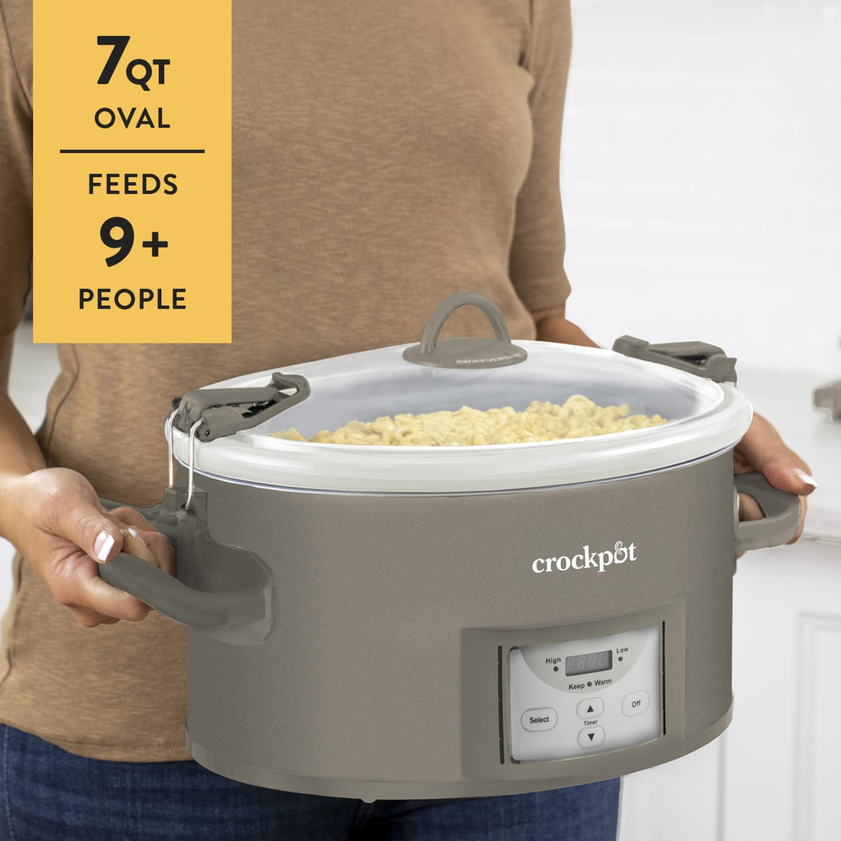 Crockpot® Programmable 7-Quart Cook and Carry Slow Cooker, Grey