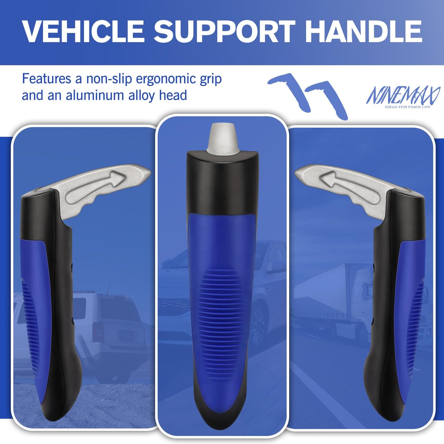 NINEMAX Car Door Handle for Elderly Car Handle Assist Support, Auto Grab Handles, Portable Car Door Cane for Seniors, Handicap (1 pc with Strap)