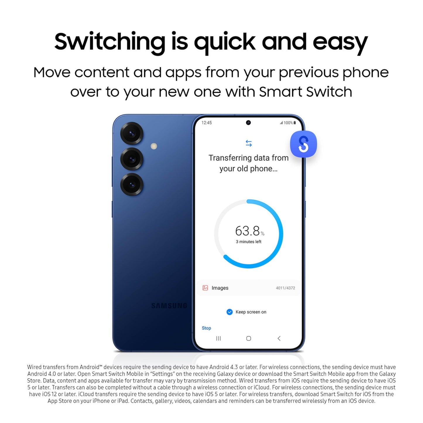 SAMSUNG Galaxy S25+ Cell Phone, 256GB AI Smartphone, Unlocked Android, AI Camera, Fast Processor, ProScaler Display, Long Battery Life, 2025, US 1 Yr Manufacturer Warranty, Icyblue