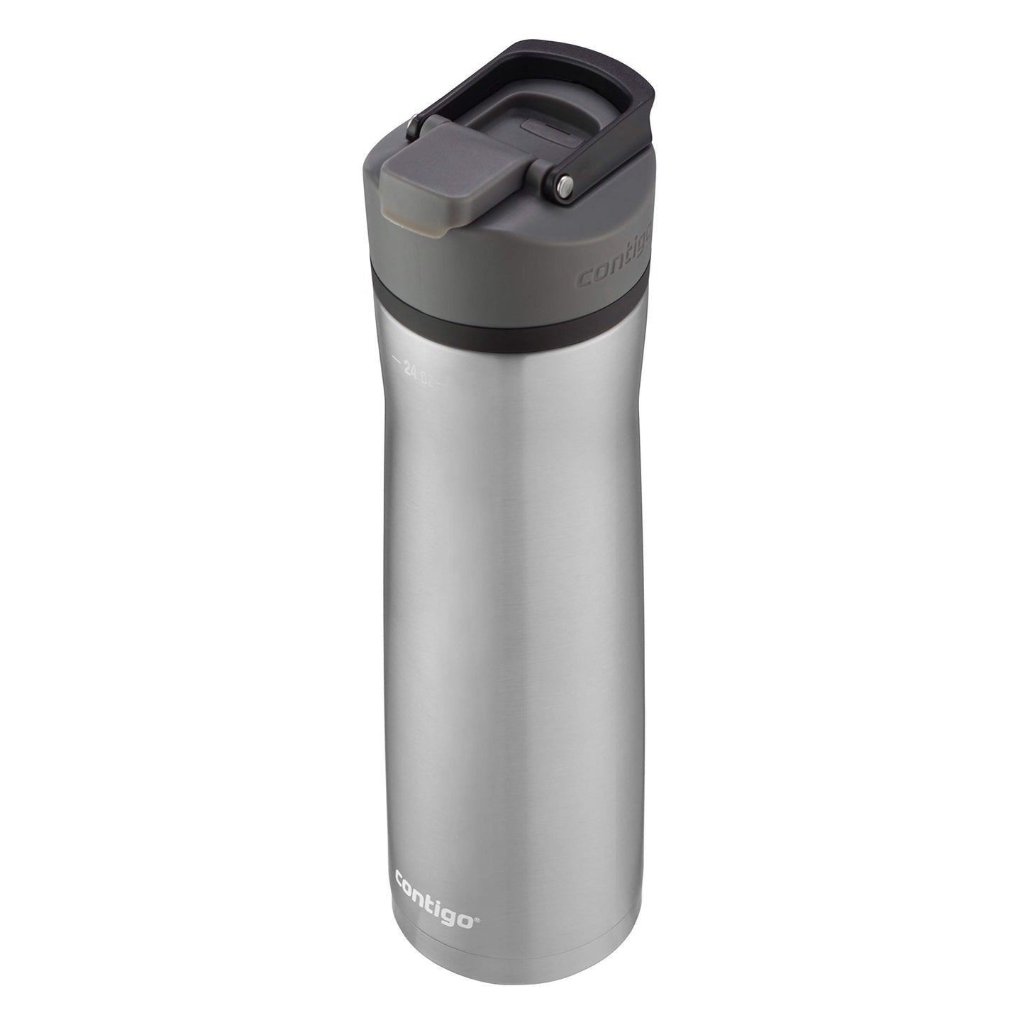 Contigo Cortland Chill 2.0 Vacuum-Insulated Stainless Steel Water Bottle Spill-Proof Sip Technology Interchangeable Lid 24oz Steel/Licorice Perfect for Fitness Travel Everyday Use