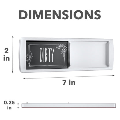 ASSURED SIGNS Stylish Clean Dirty Magnet for Dishwasher 7 x 2 Inch - Non-Scratch Dishwasher Magnet Clean Dirty Sign for Kitchen with Sliding Indicator - Promotes Family Routines and Organization