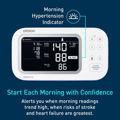 OMRON Platinum Blood Pressure Monitor for Home Use & Upper Arm Blood Pressure Cuff - #1 Doctor & Pharmacist Recommended Brand - Clinically Validated - AFib Detection - Connect App