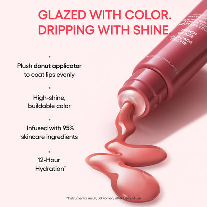 LANEIGE Glaze Craze Tinted Lip Serum, Peach Glaze: Hydrating Lip Serum for Glossy, Nourished Lips with Plumping Polypeptides