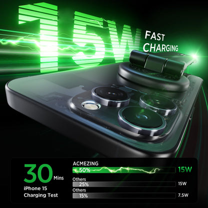 15W Only for iPhone MagSafe Car Mount Charger, 360% Adjustable Aluminum Alloy Arm, Relocatable Car Phone Holder, Magnetic Wireless Fast Charging, Cell Phone Holder for All Car Models, Black