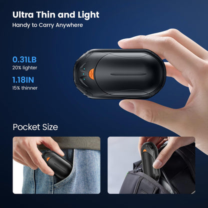 AI Hand Warmers Rechargeable 2 Pack,6000mAh Rechargeable Hand Warmer,20Hrs Long Heating Electric Hand Warmer,Portable Pocket Heater,Pocket Size Hand Warmer, Gifts for Christmas,Camping,Hunting