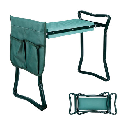 SUPER DEAL Newest Folding Garden Kneeler and Seat with Free Tool Pouches - EVA Foam Pad Protects Your Knees - Sturdy and Lightweight