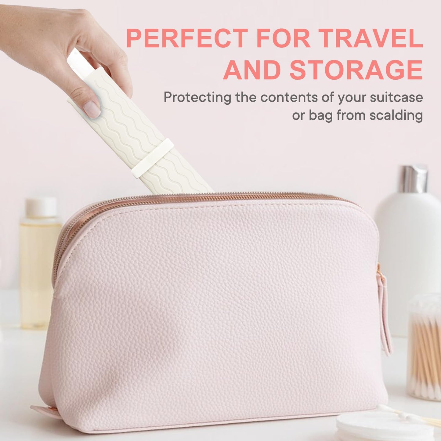 Suafrnut Oversize Silicone Heat Resistant Mat, Portable Travel Mat Cover for Curling Irons, Flat Irons, Hair Straightener and Hot Hair Styling Tools(14.2" x 11")