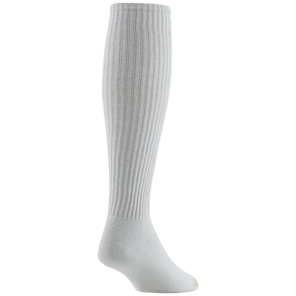 GOLDTOE Men's Ultra Tec Performance Over-The-Calf Athletic Socks, Multipairs, White (6-Pairs), Large