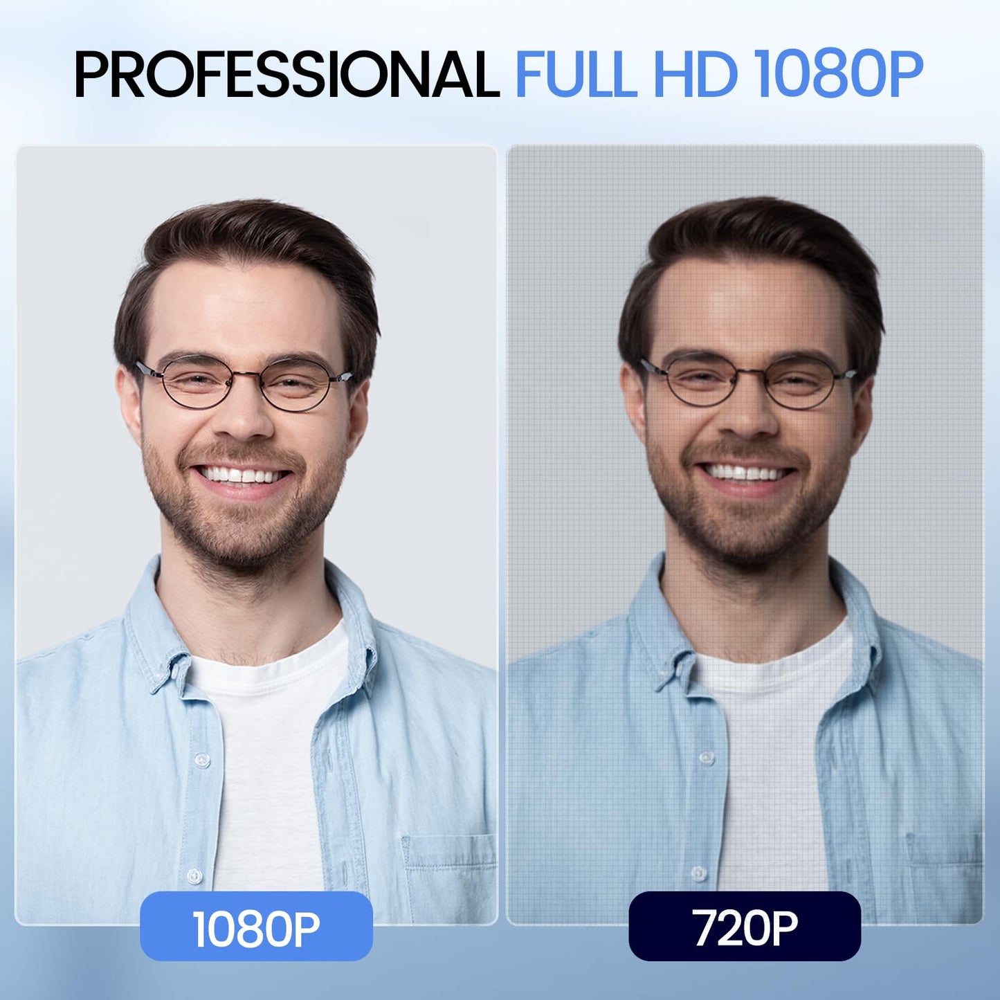 EMEET 1080P Webcam with Microphone, C960 Web Camera, 2 Mics, 90° FOV, USB Type-A & A-to-C Adapter, Plug&Play Computer Camera for Online Calling/Conferencing, Zoom/Skype/Facetime/YouTube, 2025 Version