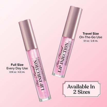 Too Faced Lip Injection Maximum Plump Extra Strength Lip Plumper Gloss | Hydrating + Plumping, Travel Size, 0.1 Fl Oz, Original