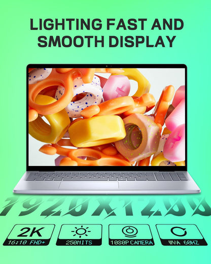 Dell Inspiron 16 Touchscreen Laptop - 16" FHD Display, AMD Ryzen 7-8840U, 64GB DDR5, 2TB SSD, Ms Office, CD/DVD Drive, Backlit KB, Fingerprint Reader, Windows 11 Pro, AI-Copilot