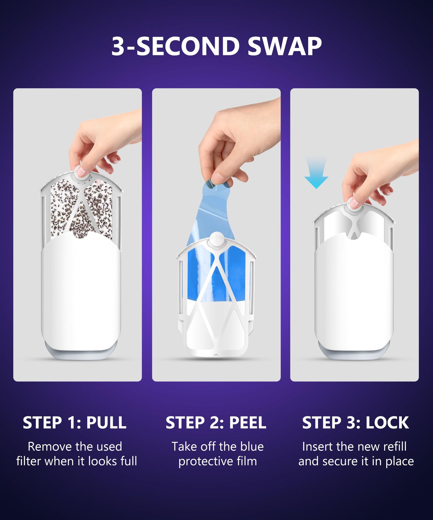 10 Pack Refill Cartridges, 2025 Upgraded High-Stick Refills, Compatible with Indoor Light M364 & Max, Easy to Replace