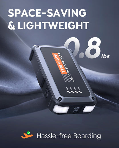 TREKURE Portable Car Battery Jump Starter 3500A 16800mAh Jump Box, Car Battery Jumper Starter Portable Jumper Cables for car(8.0L Gas/6.5L Diesel), Fast Charge, Lights, Compact