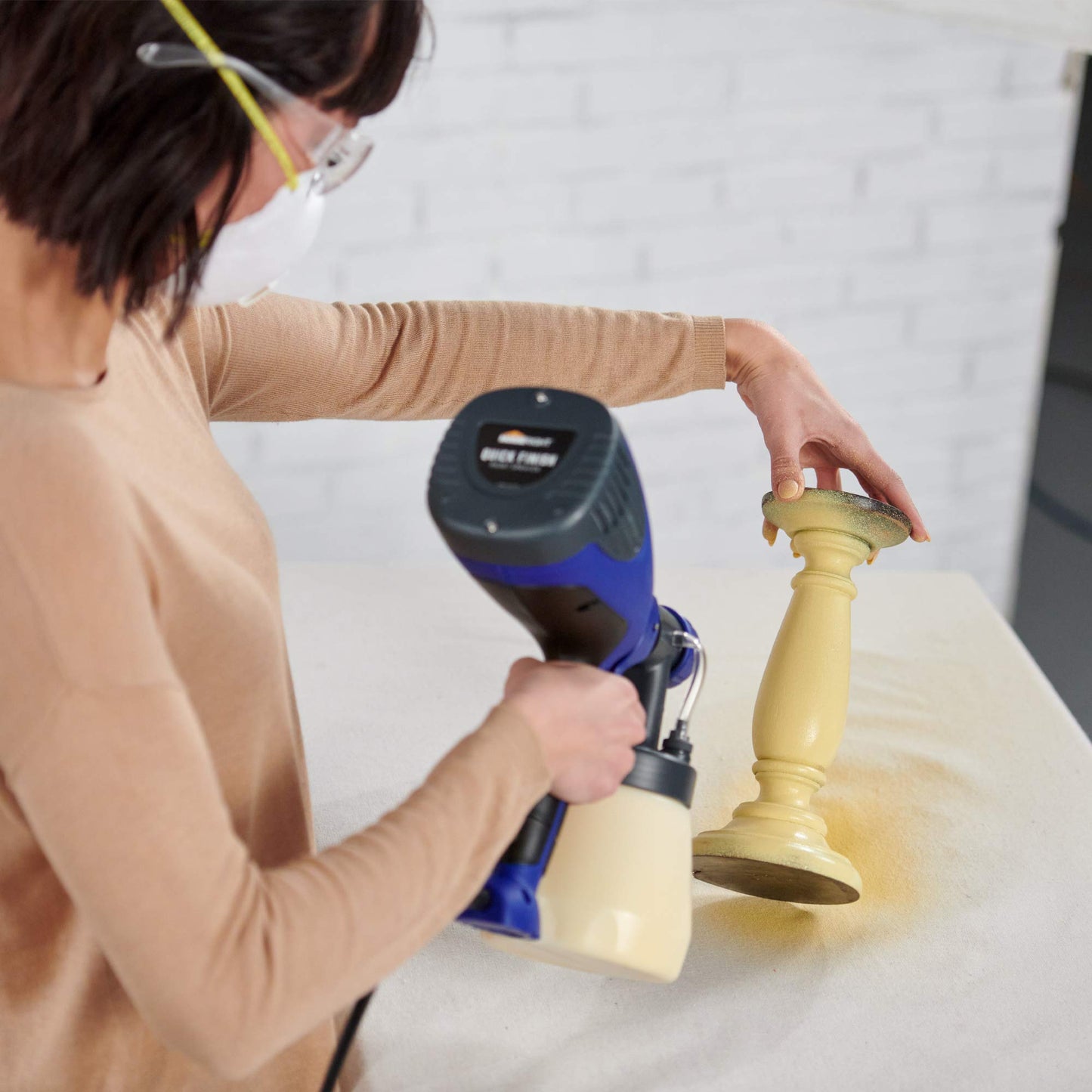 HomeRight 2412331 Quick Finish HVLP Paint Sprayer Power Painter, Spray Gun for Crafting and Furniture Blue