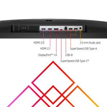 HP OMEN 27k UHD 144Hz Gaming Monitor, 4K UHD Display (3840 x 2160), IPS Panel, 99% sRGB, 95% DCI-P3, 16:9, OMEN Gaming Hub, 27k (2023),Black
