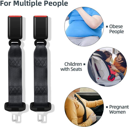 2 Pcs Original Belt Extender Button, Car Coaster Holder, Fits Most Vehicles.(14 INCH)