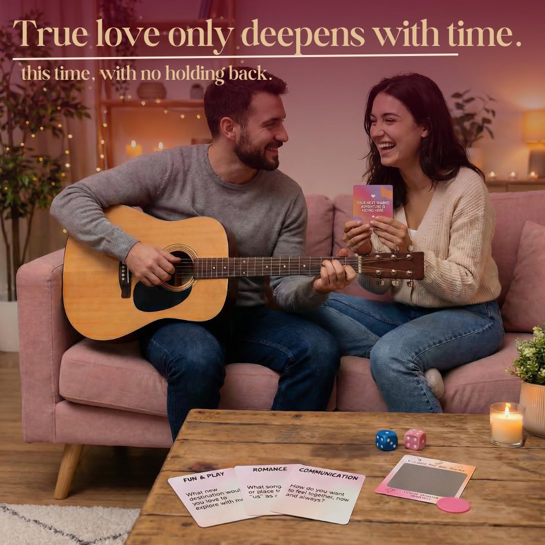 Life Sutra Couple Reconnect 3 in 1 Game - 200 Classsic Conversation Cards, 100 Scratch Off Date Adventures and Endless Date Nights Combinations with The Couples Dice Game. Ideal Valentine's Gift