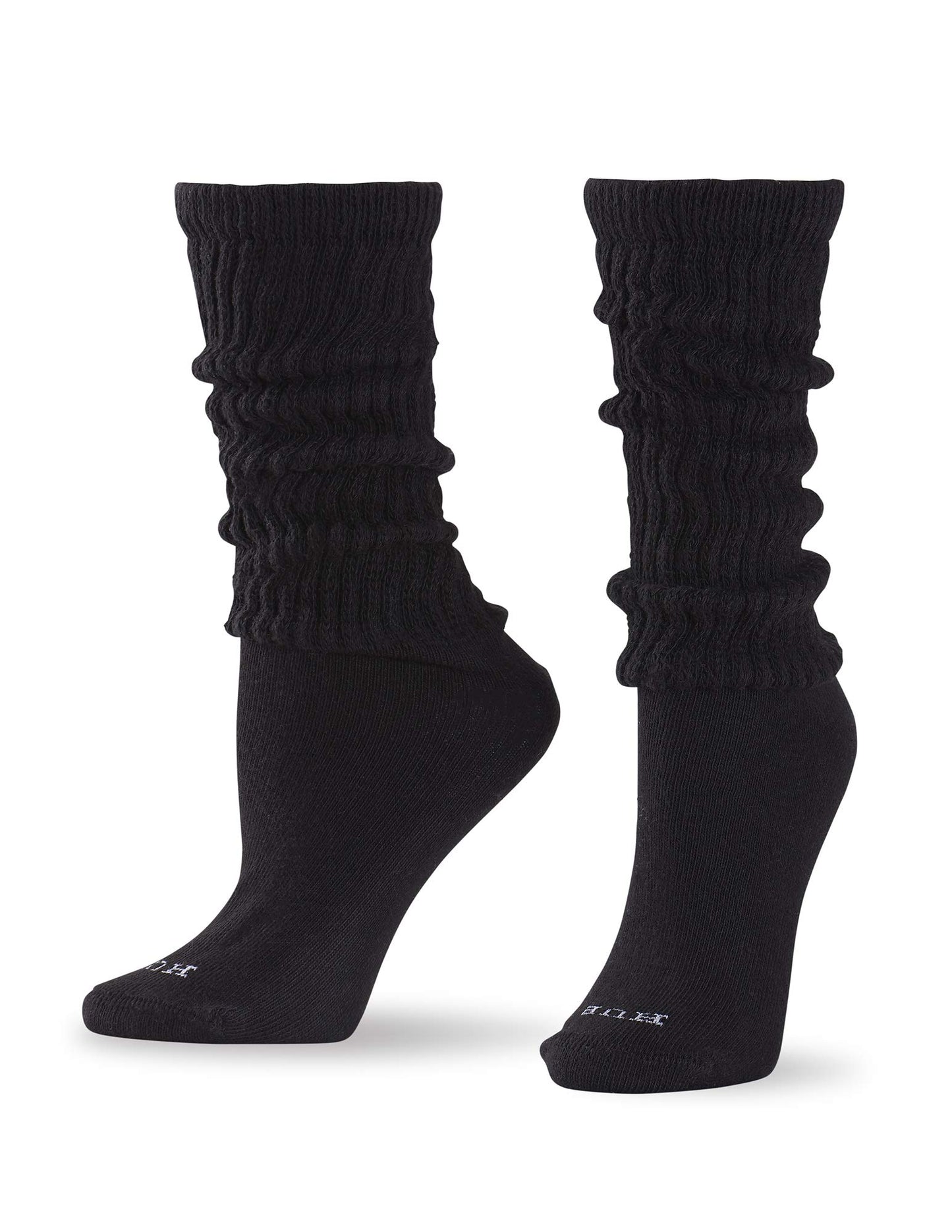 HUE Women's Slouch Socks 3 Pair Pack, Black/Black/Black, One Size