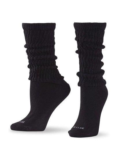 HUE Women's Slouch Socks 3 Pair Pack, Black/Black/Black, One Size