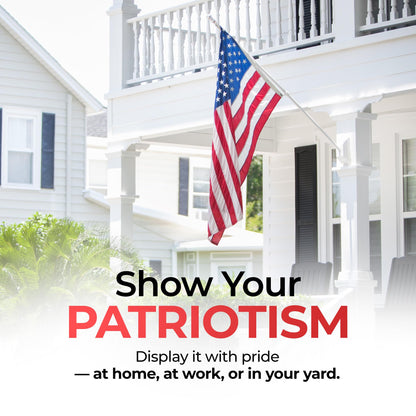 American Flag for Outside Heavy-Duty US Flag with Embroidered Stars Reinforced Material USA Flag Built for Outdoors Sewn Stripes UV Protection Brass Grommets (3x5 ft)