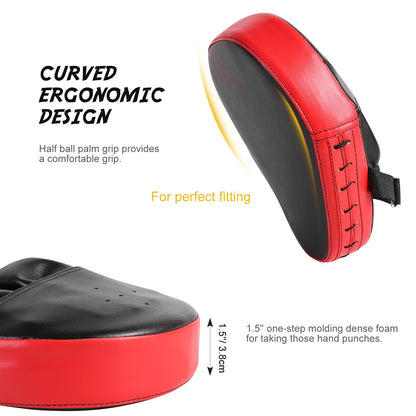 Odoland 3-in-1 Kids Youth Boxing Set - Punching Mitts, Kick Pads, Gloves for Boxing, Kickboxing, Karate, Muay Thai, MMA Training