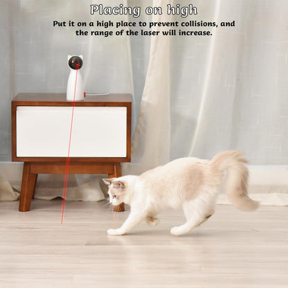 umosis Automatic Cat Laser Toy Interactive Cat Toys for Indoor Cats/Kitty/Dogs (White)