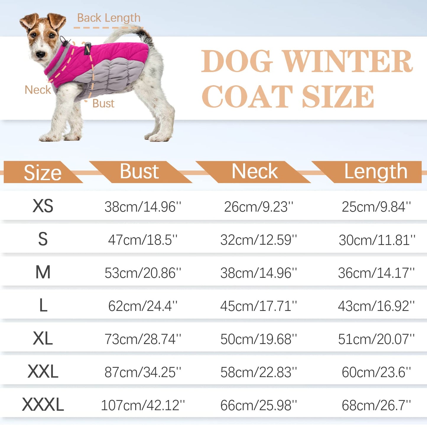 OUOBOB Dog Coat, Fleece Dog Vest with Harness Built in, Dog Cold Weather Coats, Dog Snowsuit Waterproof, Dog Coats for Small Dogs, Dog Winter Jacket Windproof, Dog Puffer Jacket Rose Red S