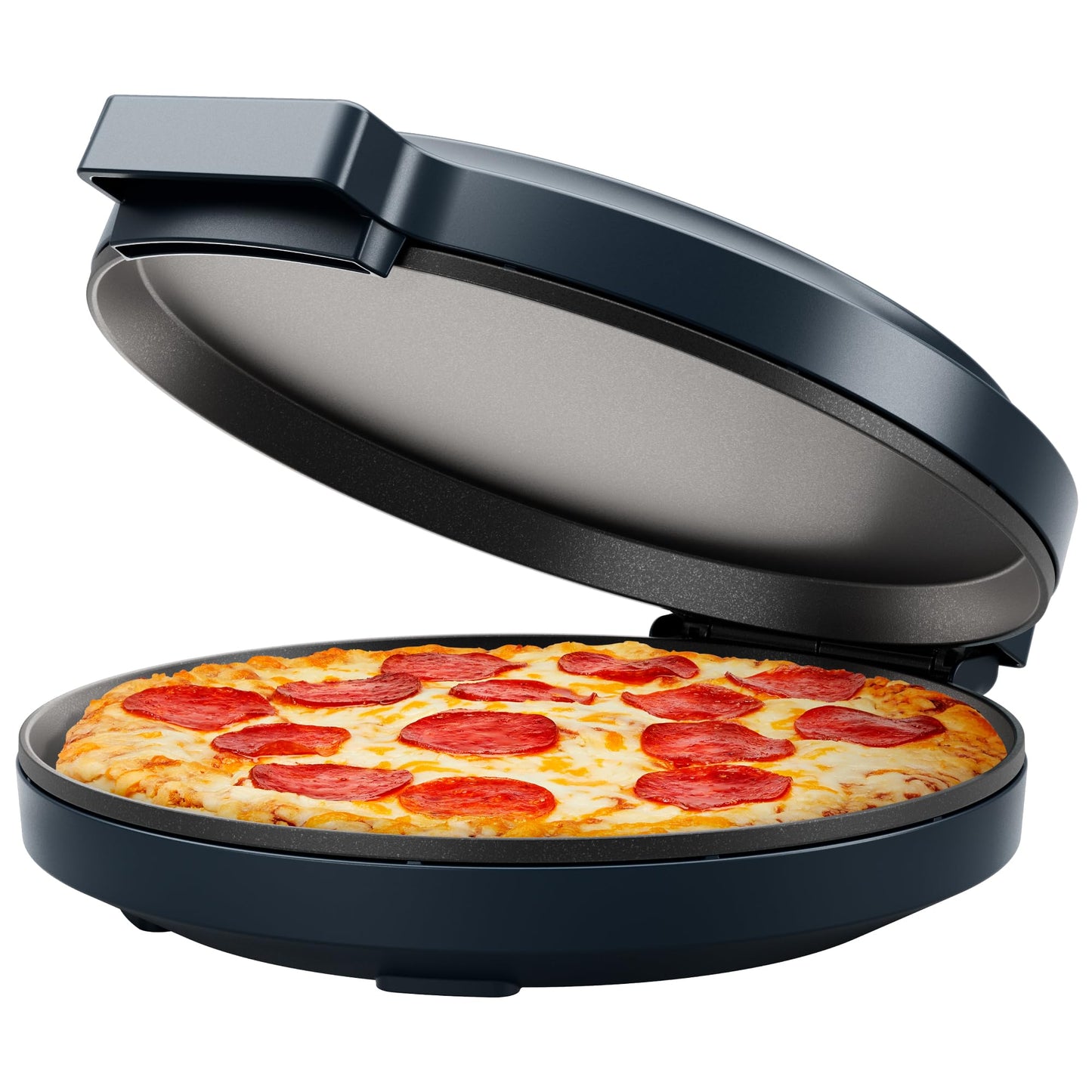 Chefman Everything Maker & Pizza Oven – 1440W Countertop Electric Pizza Maker with 12” Nonstick Cooking Plates, Plus Makes Quesadillas, Omelettes and More, with Indicator Lights and Vertical Storage