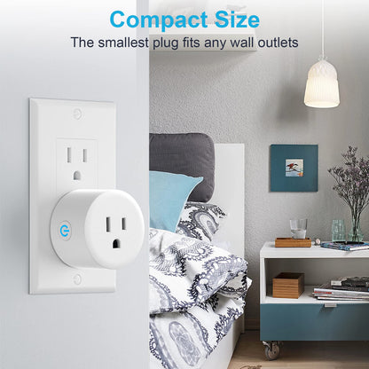 EIGHTREE Smart Plug, Smart Home WiFi Outlet Works with Alexa & Google Home, Smart Socket with Remote Control & Timer Function, 2.4GHz WiFi Only