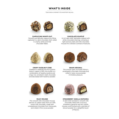 Godiva Holiday Signature Truffle in Green Gift Box, Belgian Dark and Milk Chocolates with Ganache Centers, Gourmet Christmas Gift, Kosher, 15 Pc