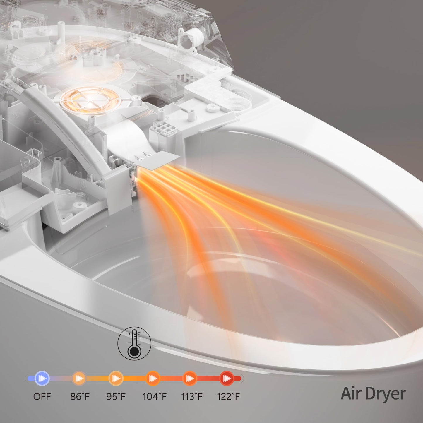CANEST Smart Toilet with Bidet Built in, 1000 Gram MaP Flush Score, Bidet Toilet 12" Rough-in, Dual-Flush 1.1/1.6GPF with 17" ADA Comfort Chair Height Seat, Auto Open Close, Heated Seat, Night Light