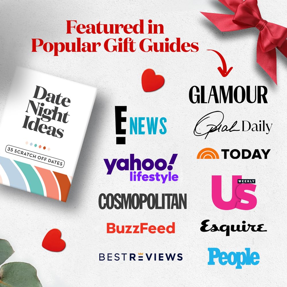 All Natural Shop Romantic & Fun Scratch Off Date Night Ideas Card Game, Valentine's Gift for Him or Her, Couple Gifts for Boyfriend, Girlfriend, Wife, Husband, Men, Women & More