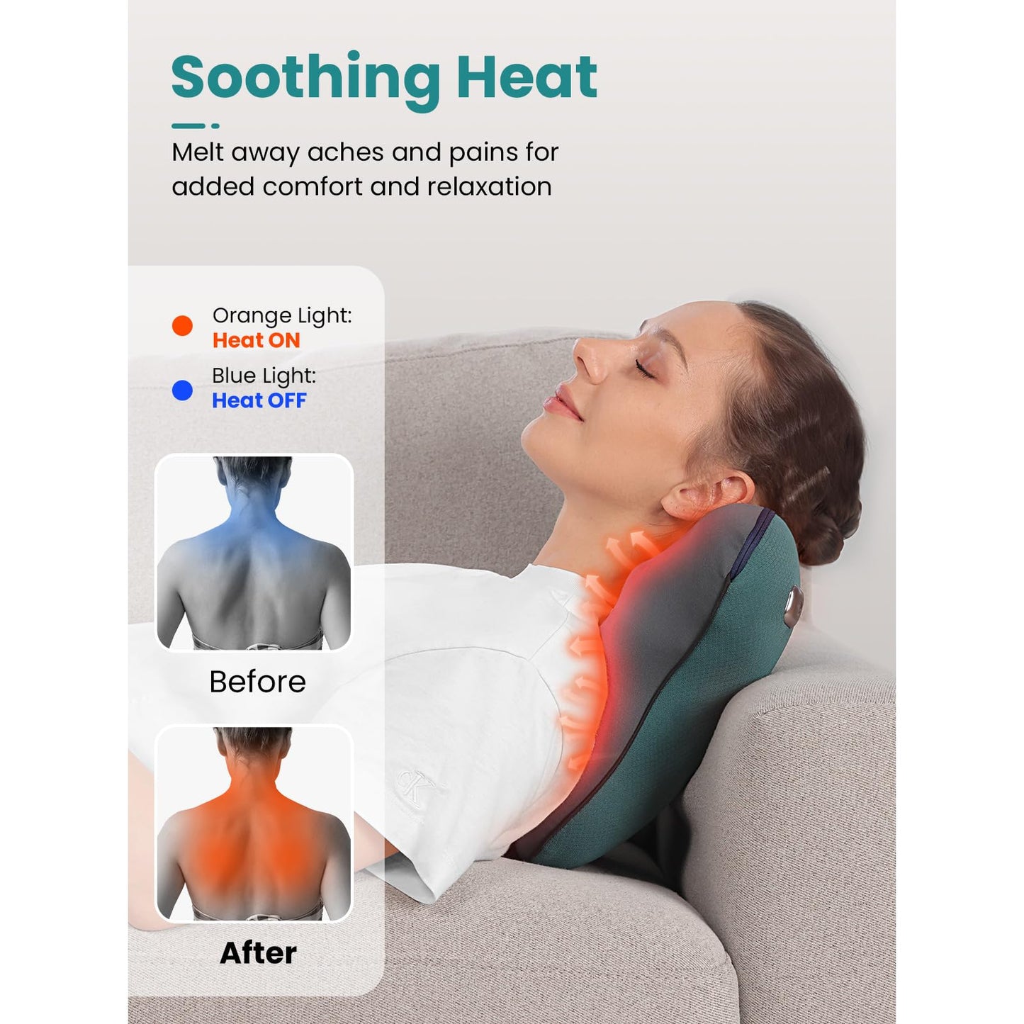 BOB AND BRAD Back Massager with Heat FSA HSA Eligible, EZBack Corded Neck Massager for Pain Relief Deep Tissue, Shiatsu Back Shoulder and Neck Massage Pillow, Full Body Use, Ideal Gifts for Women Men
