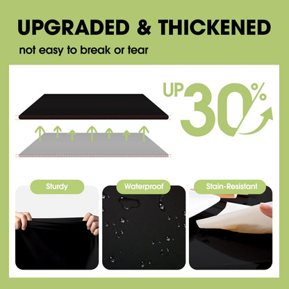 Pureegg Plastic Table Cloth Disposable 10 Pack, 54 x 72 Inch Table Cloths, Graduation Decorations Class of 2025, Graduation Party Tablecloths, Rectangle, Plastic Cover, Leakproof & Sturdy, Black