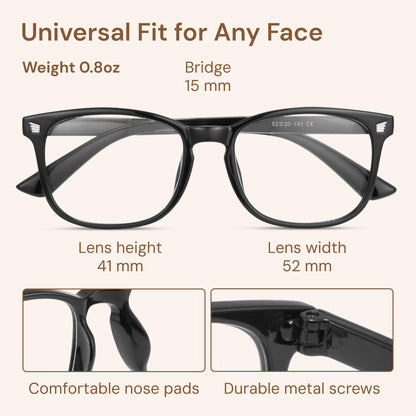 Gaoye Stylish Blue Light Glasses for Woman - Computer Glasses for Blue Light Blocking - Lightweight Frames - 3 pack