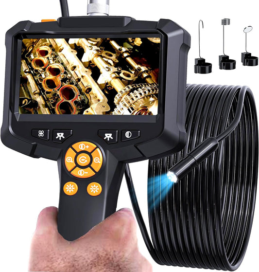 Daxiongmao Borescope, 4.3" Endoscope Camera with Light, IP67 Waterproof Endoscope, 1080 HD Inspection Camera, Borescope Camera with Light, Snake Camera, 16.5ft Endoscope Camera, Gadgets for Men