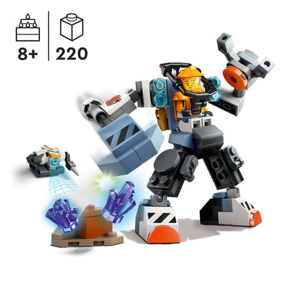 LEGO City Space Construction Mech Suit Building Set, Fun Space Toy for Kids Ages 6 and Up, Space Gift Idea for Boys and Girls Who Love Imaginative Play, Includes Pilot Minifigure and Robot Toy, 60428