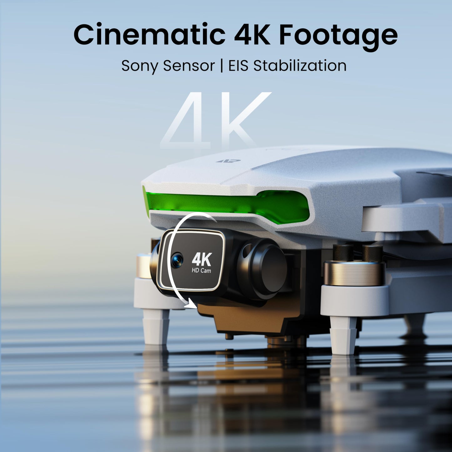 PLEGBLE Drone with EIS 4K Camera for Adults, GPS Drone with 5.0" Screen on Controller, 70 Mins Flight, Long Range Transmission, AI Track&Orbit Mode, Follow Me, Auto Return, Lightweight and Foldable RC Drones for Beginner Toy Gifts, Under 249g