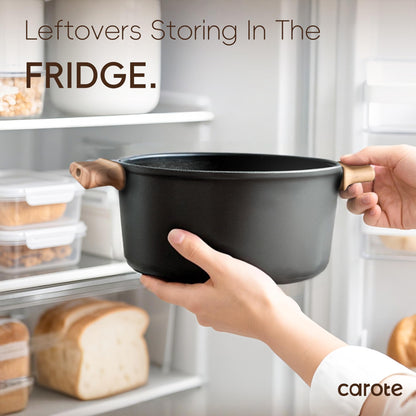 CAROTE Nonstick Soup Pot With Lid, 7.9Qt Non Stick StockPot Large Cooking Pot with Lid, Titanium - containing Soup Pot, Induction Compatible, PFOA/PFOS Free