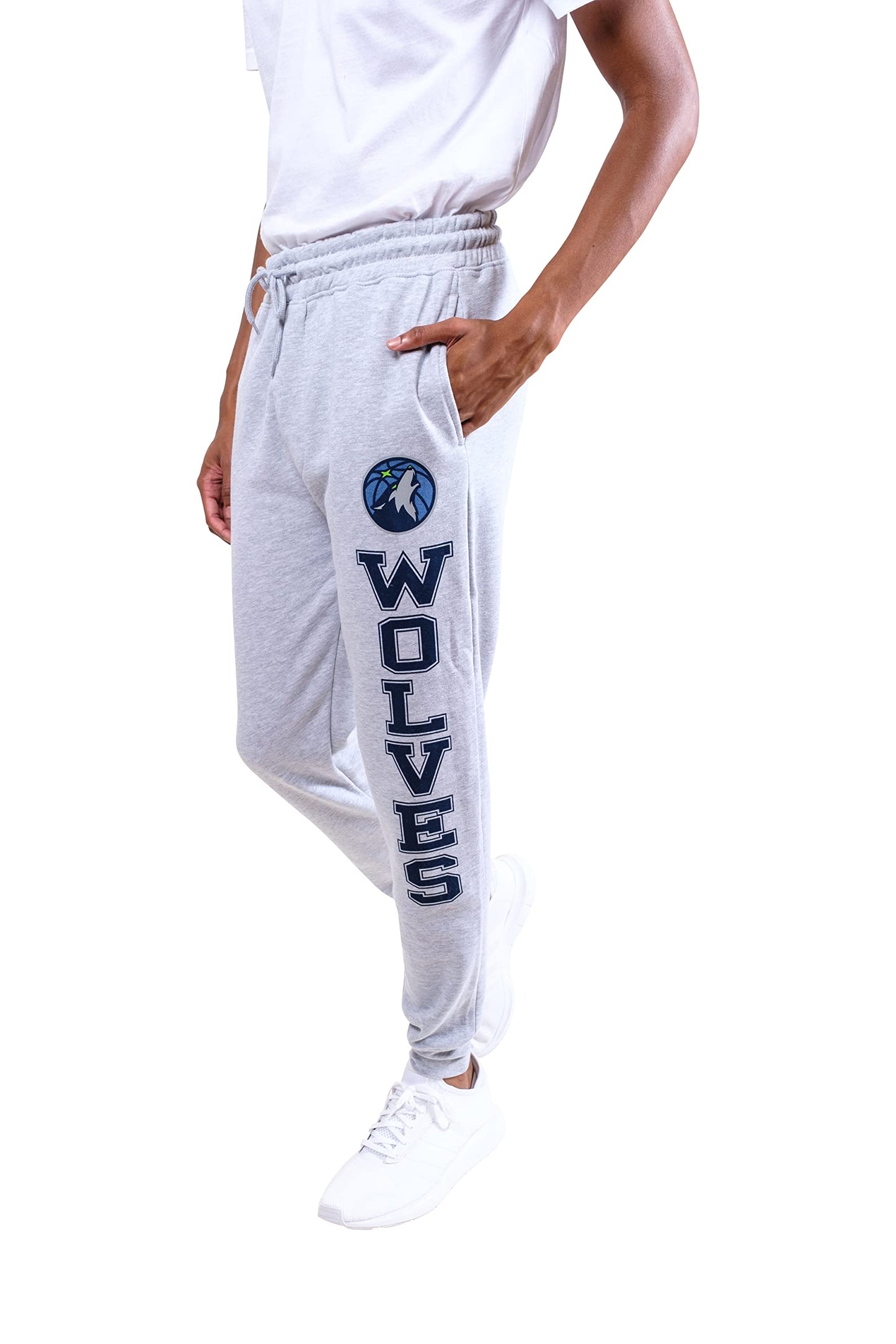Ultra Game NBA Official Men’s Super Soft Game Day Jogger Sweatpants - Unisex, Minnesota Timberwolves, Heather Gray, Small