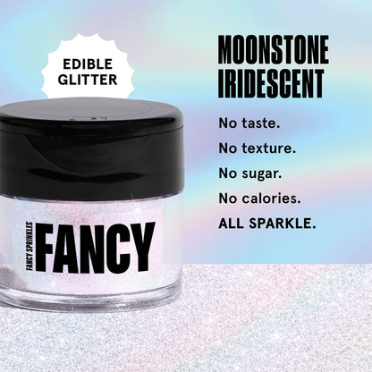 Fancy Sprinkles Moonstone Iridescent Premium Edible Glitter, 100% Edible Glitter for Sparkling Food & Drinks No Taste or Texture (4gm)