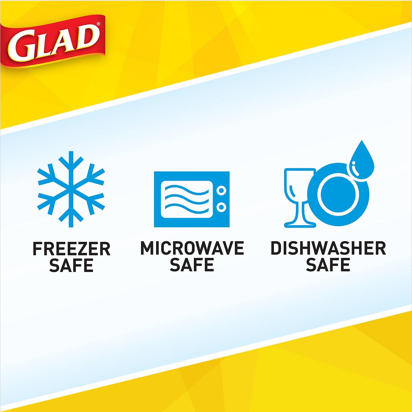 Glad GladWare Design Series Food Storage Containers with Lids, Medium Rectangle BPA Free Plastic for Meal Prep and Lunches, Tight Seal, Microwave and Dishwasher Safe, 24 Oz, 4 Count - 6 Pack