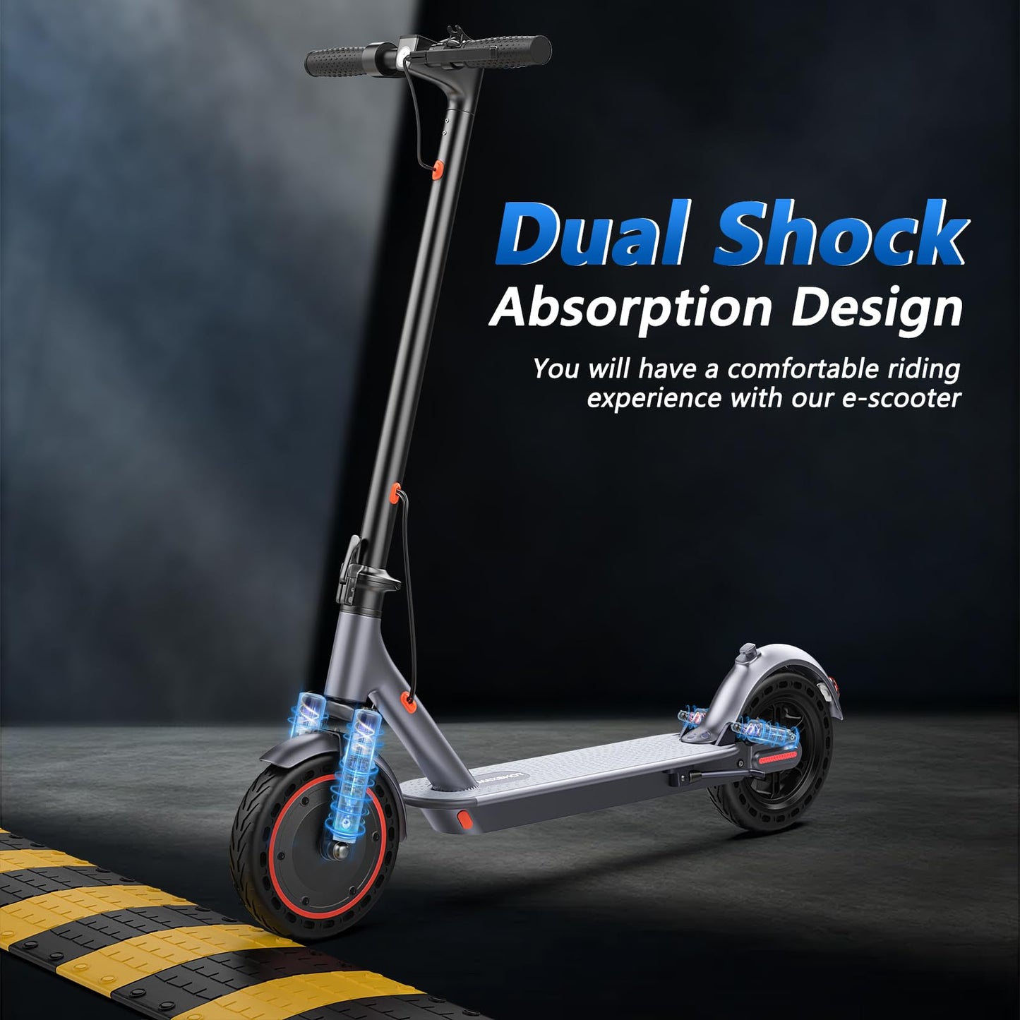 Electric Scooter for Adults, 8.5"/10" Tires, 19/22Mph, 350W/500W Motor, 21-28 Miles Range, Folding E-Scooter with Dual Suspension,APP(V1/SPRO/MAX/PRO)