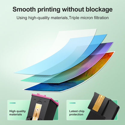 65XL Black/Tri-color Ink Cartridges (2-pack) for HP Ink 65 65XL High Yield Work for HP DeskJet 3755, 3772, 3722, 3752, 3700 Series; 2622, 2652, 2600 Series; Envy 5055, 5052, 5014, 5000 Series T0A36AN
