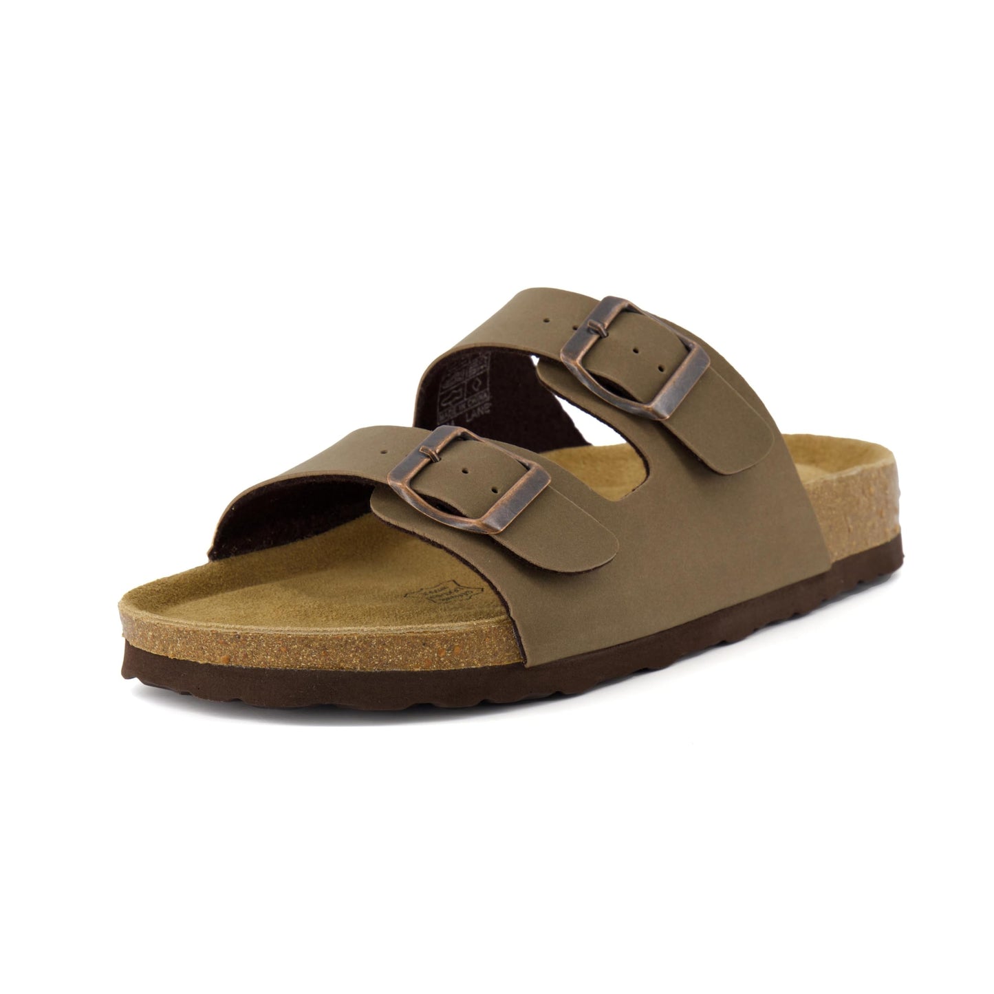 CUSHIONAIRE Women's Lane Cork Footbed Sandal With +Comfort, Brown, 7.5