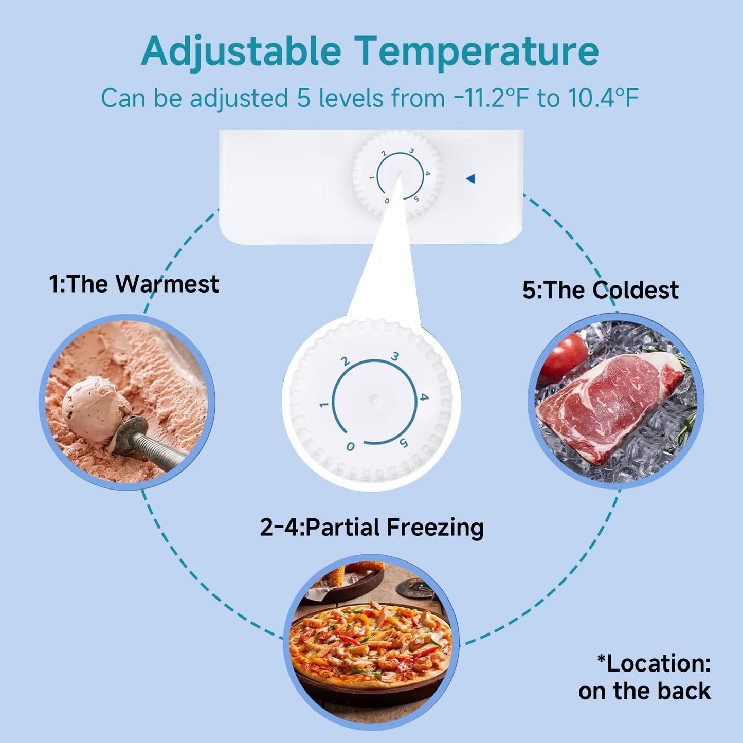 BANGSON 3.0 Cu.ft Compact Upright Freezer, Energy-Saving Mini Freezer with Adjustable Thermostat, Removable Shelves, Reversible Black Door, Ideal for Garage/Dorm/Office/Apartment, Black